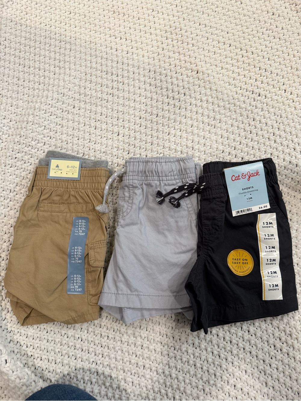 Infant Boys Shorts Khakis Bundle Gap Cat & Jack 6-12M